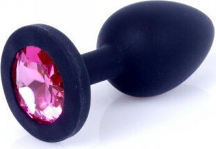 Boss Of Toys Plug-Jewellery Black Silicon PLUG Small- Pink Diamond цена и информация | Анальные игрушки | kaup24.ee