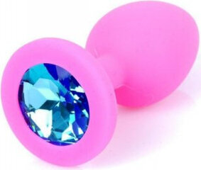 Boss Of Toys Plug-Jewellery Pink Silicon PLUG Small- Light Blue Diamond цена и информация | Анальные игрушки | kaup24.ee