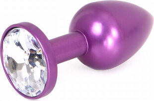 Kiotos Steel Aluminium Buttplug Purple with Clear Gem цена и информация | Анальные игрушки | kaup24.ee