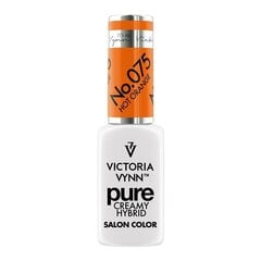 Hübriidküünelakk Victoria Vynn Pure Creamy Hybrid, 075 Hot Orange, 8 ml hind ja info | Küünelakid, küünetugevdajad | kaup24.ee