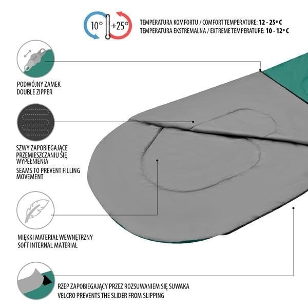 NC2105 ROHEKASHALL MAGAMISKOTT SUURUS M NILS CAMP цена и информация | Magamiskotid | kaup24.ee