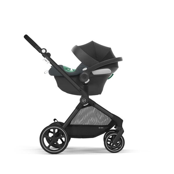 Cybex Eos Basic 3-in-1 lapsevanker must + adapterid + Aton B2 suurus I autoiste Lava hall hind ja info | Vankrid, jalutuskärud | kaup24.ee