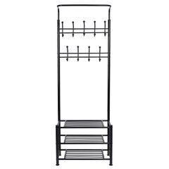 Wieszak stojący loft RAMOS czarny z siedziskiem цена и информация | Вешалки для одежды | kaup24.ee