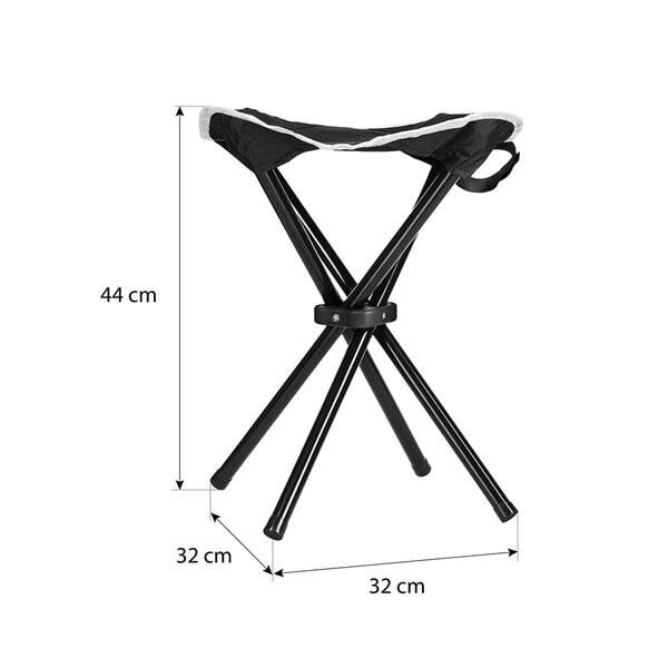 NC3010 BLACK TOURIST STOOL NILS CAMP hind ja info | Vabaõhumängud | kaup24.ee