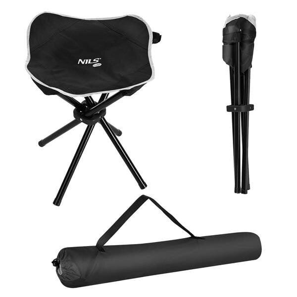 NC3010 BLACK TOURIST STOOL NILS CAMP hind ja info | Vabaõhumängud | kaup24.ee