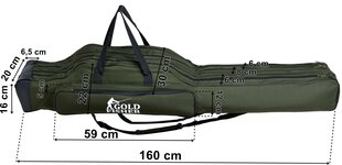 Pokrowiec na wędki 160cm Gold Fisher цена и информация | Рыболовные ящики, чехлы и рюкзаки | kaup24.ee