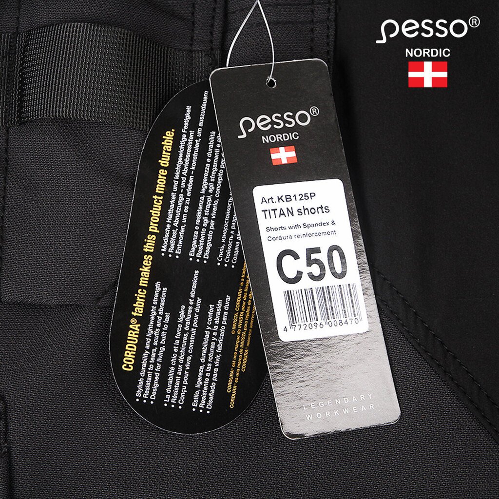 Lühikesed püksid taskutega Pesso Titan Flexpro, hall цена и информация | Tööriided | kaup24.ee