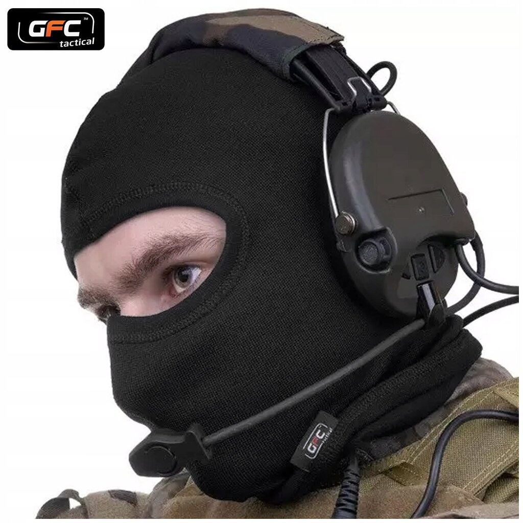 Balaclava koos salliga, GFC Tactica, Thermoactive, Must hind ja info | Meeste sallid, mütsid ja kindad | kaup24.ee