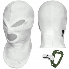 Balaclava koos salliga, Mil-Tec, 3-auguline, Valge цена и информация | Мужские шарфы, шапки, перчатки | kaup24.ee