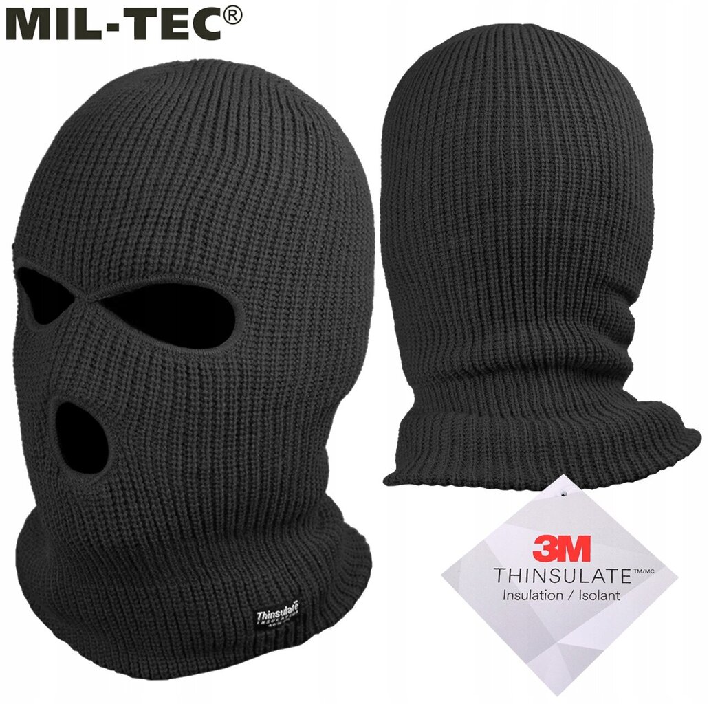 Balaclava koos salliga, Mil-Tec, Thinsulate, Must hind ja info | Meeste sallid, mütsid ja kindad | kaup24.ee