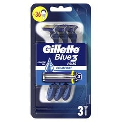 Бритвы одноразовые Gillette Blue 3 Plus Comfort, 3 шт. х 6 шт. цена и информация | Косметика и средства для бритья | kaup24.ee