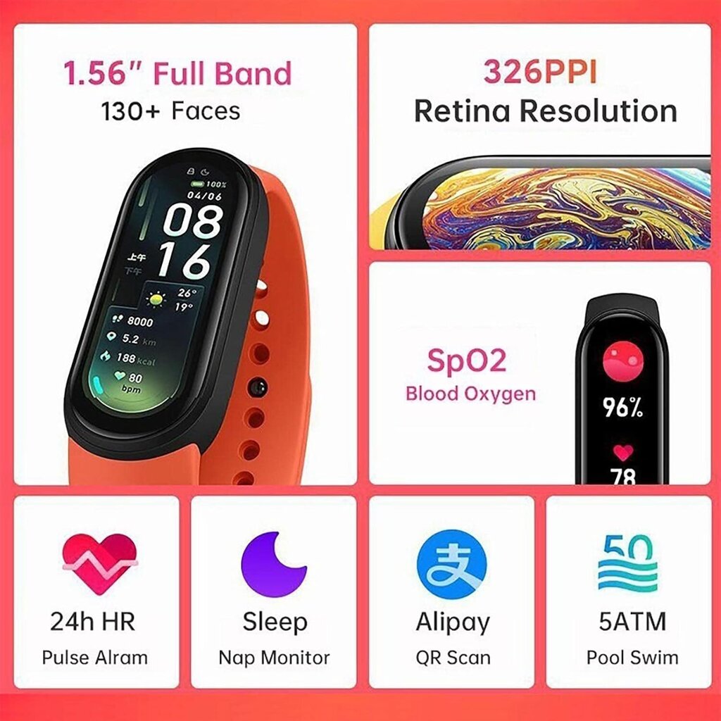 SmartBand M6 hind ja info | Nutikellad (smartwatch) | kaup24.ee