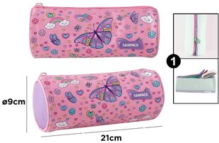 Pliiatsikarp BUTTERFLY, Sampack, 210x90x90mm, roosa hind ja info | Pinalid | kaup24.ee