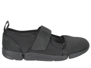 Clarks Tri Amelia Naiste mustad riidest baleriinid velcro rihmadega цена и информация | Женские туфли | kaup24.ee