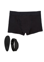 Vibreerivad aluspüksid Remote Control Boxer Brief Set, must hind ja info | Vibraatorid | kaup24.ee