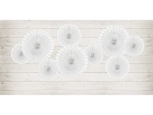 Riputatav dekoratsioon - lehvik White 20-30 cm (1 pakk/ 3 tk) hind ja info | Peokaunistused | kaup24.ee