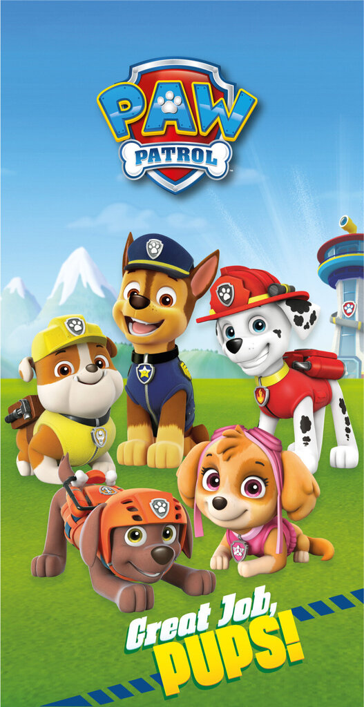 Rannarätik Paw Patrol, 70x140 cm цена и информация | Rätikud, saunalinad | kaup24.ee