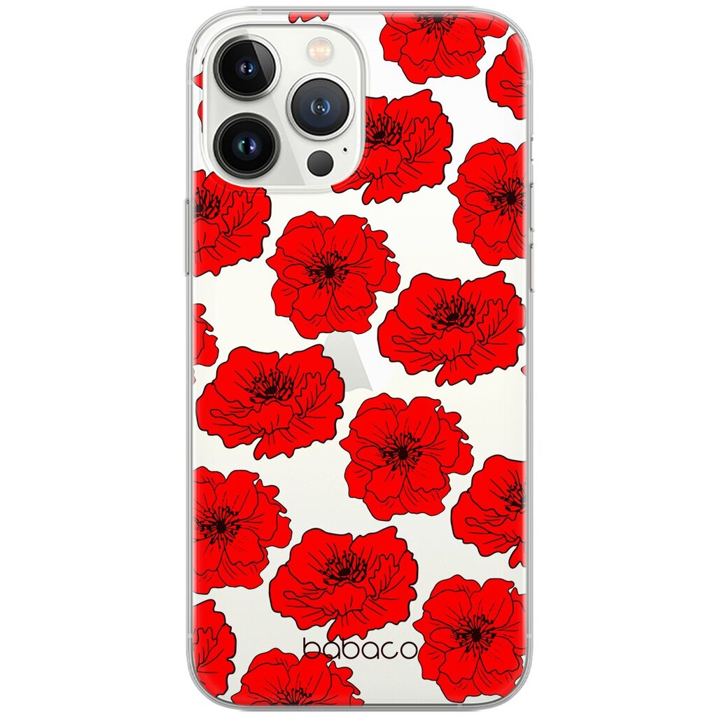 Telefoniümbris IPhone 6 PLUS Flowers 018 Osaline trükk Läbipaistev hind ja info | Telefoni kaaned, ümbrised | kaup24.ee