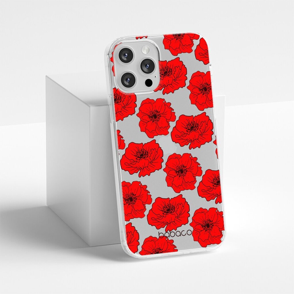 Telefoniümbris IPhone 6 PLUS Flowers 018 Osaline trükk Läbipaistev hind ja info | Telefoni kaaned, ümbrised | kaup24.ee