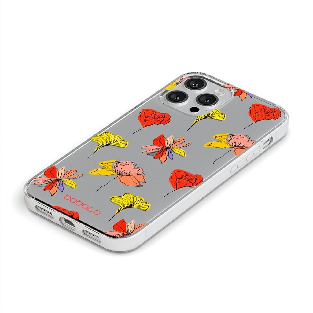 Telefoniümbris IPhone 6 PLUS Flowers 012 Osaline trükk Läbipaistev hind ja info | Telefoni kaaned, ümbrised | kaup24.ee