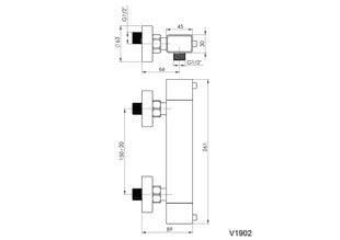 Termostaadiga dušisegisti Rubineta Thermo-12 SQ hind ja info | Vannitoa segistid | kaup24.ee