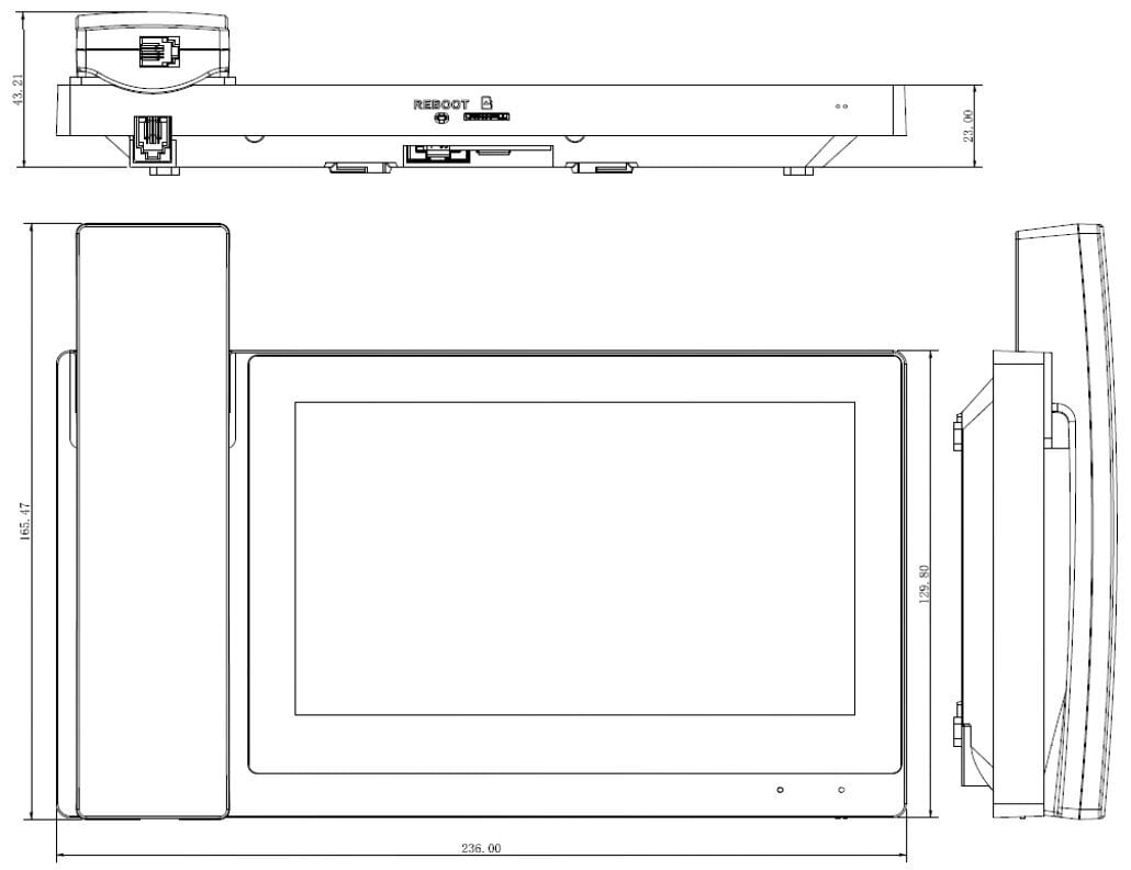 Dahua sisemonitor VTH5221EW-H цена и информация | Uksekellad, uksesilmad | kaup24.ee