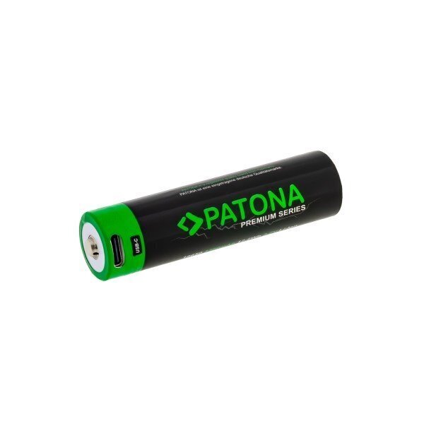 PATONA naturaalne aku 18650 Li-lon 3300mAh PREMIUM 3,7V s USB-C pesa цена и информация | Akud, patareid fotoaparaatidele | kaup24.ee