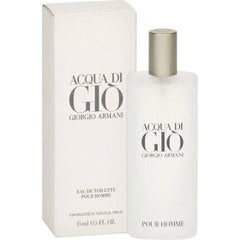 Tualettvesi Giorgio Armani Acqua Di Gio Pour Homme EDT meestele 15 ml hind ja info | Giorgio Armani Kosmeetika, parfüümid | kaup24.ee