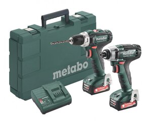 Набор 12V Combo BS 12V+ SSD 12V 2,0 Аh, Metabo цена и информация | Шуруповерты, дрели | kaup24.ee