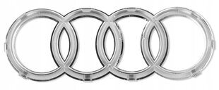 AUDI logo rinnamärk 27x9,5 cm hõbedane hind ja info | Lisaseadmed | kaup24.ee