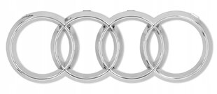 AUDI logo rinnamärk 27x9,5 cm hõbedane hind ja info | Lisaseadmed | kaup24.ee