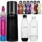 SodaStream Terra Black üks pudel + Sodastream Pet White 1 liitrine pudel (dek) + Bolero цена и информация | Mulliveemasinad | kaup24.ee