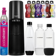 SodaStream Terra Black üks pudel + valge 1l + must (dek) 1l pudel + bolero hind ja info | Mulliveemasinad | kaup24.ee