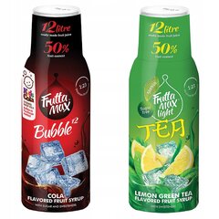 FruttaMax COLA siirup 500ml+FruttaMax ICE TEA LEMON GREEN Light 500ml цена и информация | Аппараты для газирования воды | kaup24.ee