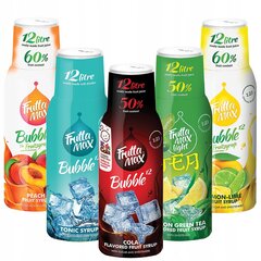 Siirup FruttaMax BROSKWINIA 500ml+COLA 500ml+CYTRINE LIMONKA 500ml+TONIC 500 ml+ICE TEA LEMON GREEN Light hind ja info | Mulliveemasinad | kaup24.ee