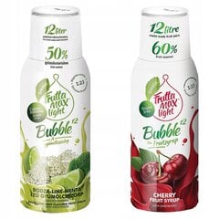 FruttaMax Lime Mint LIGHT siirup 500ml+FruttaMax Cherry LIGHT siirup 500 m hind ja info | Mulliveemasinad | kaup24.ee