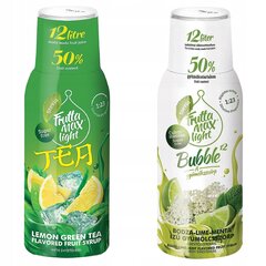 FruttaMax ICE TEA LEMON GREEN siirup 500ml+FruttaMax Lime Mint LIGHT siirup 500ml цена и информация | Аппараты для газирования воды | kaup24.ee