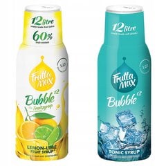 FruttaMax Lime Lemon siirup 500ml+FruttaMax TONIC siirup 500ml hind ja info | Mulliveemasinad | kaup24.ee