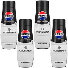 4x SodaStream Pepsi Max suhkruvaba siirup 440ml цена и информация | Аппараты для газирования воды | kaup24.ee