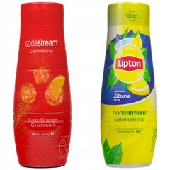 Siirup SodaStream Cola Orange 440ml+ Lipton Ice Tea Lemon 440ml jaoks цена и информация | Аппараты для газирования воды | kaup24.ee