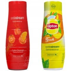 Siirup SodaStream Cola Orange 440ml+Lipton Ice Tea Peach 440ml jaoks цена и информация | Аппараты для газирования воды | kaup24.ee