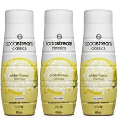 3x SodaStream Elderflower Zero siirup 440ml цена и информация | Аппараты для газирования воды | kaup24.ee