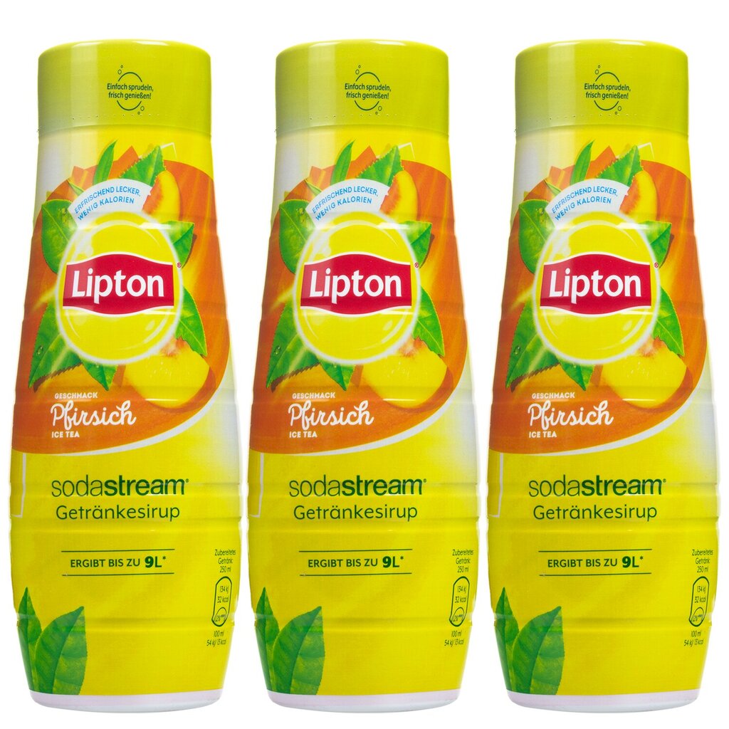 3x SodaStream Lipton Ice Tea virsikesiirup 440ml цена и информация | Mulliveemasinad | kaup24.ee