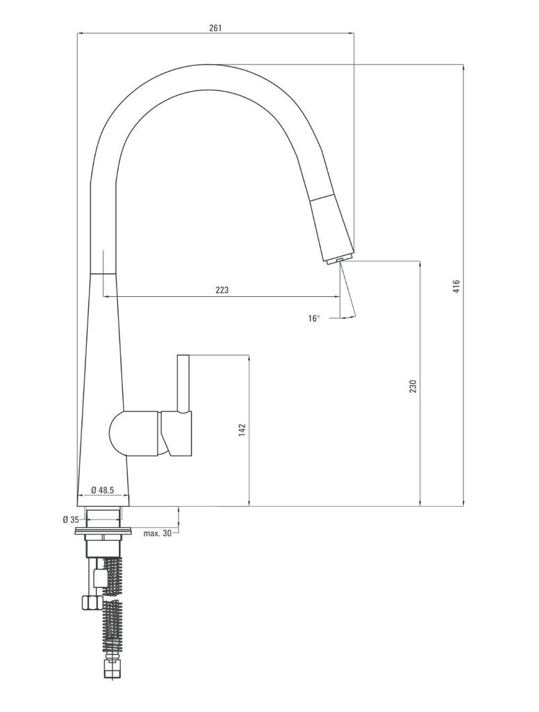 Köögisegisti Deante Aster Granite coat hind ja info | Köögisegistid | kaup24.ee