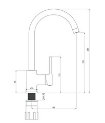 Virtuvinis maišytuvas Deante Nemezja BEN_262M, Graphite цена и информация | Кухонные смесители | kaup24.ee