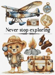 Набор для вышивания "Never Stop Exploring" 25х35см SB1408 Luca-S цена и информация | Принадлежности для вышивания | kaup24.ee