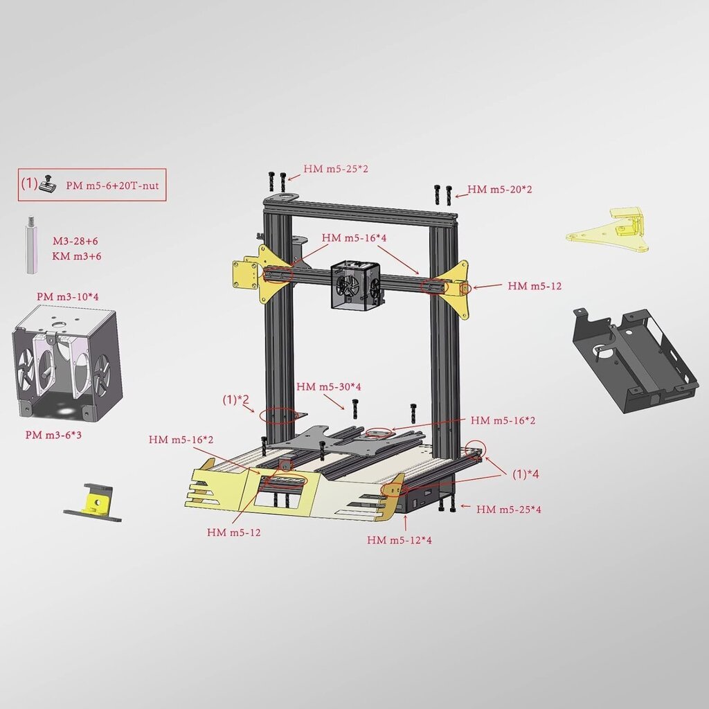 iMetrx Raam FDM 3D-printeri jaoks цена и информация | Nutiseadmed ja aksessuaarid | kaup24.ee