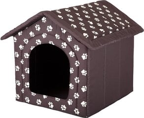 Лежак-конура Hobbydog R4 следы, 60x55x60 см, коричневый цена и информация | Лежаки, домики | kaup24.ee