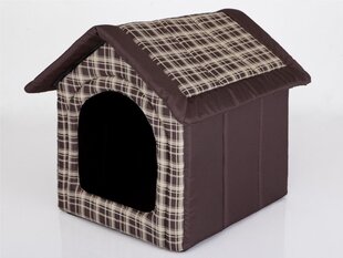 Лежак-будка Hobbydog R1 клеточки, 38x32x38 см, коричневый цена и информация | Лежаки, домики | kaup24.ee