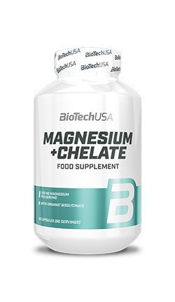 Toidulisand BioTech USA Magnesium + Chelate 60 kaps. цена и информация | Vitamiinid | kaup24.ee